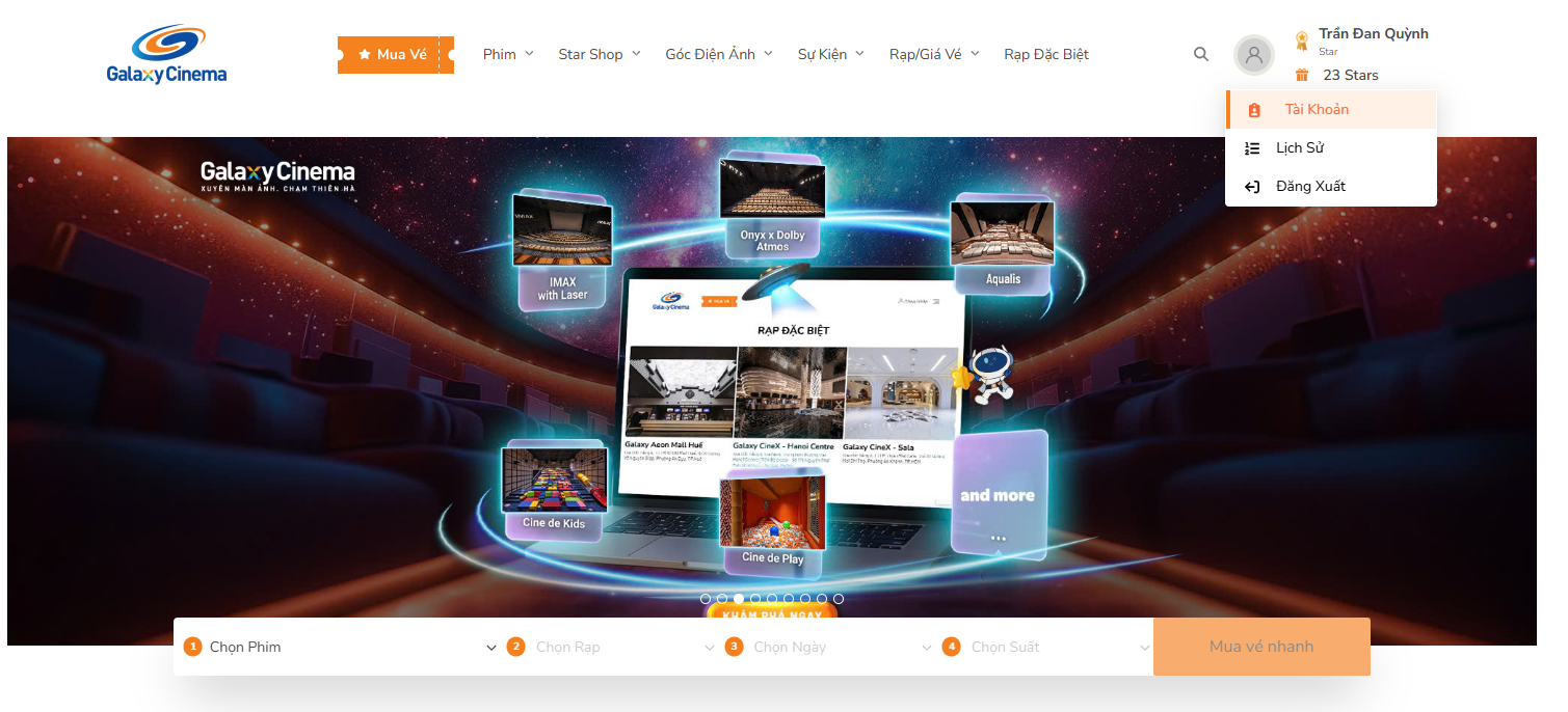 Mục Tài Khoản (Web)